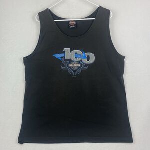 Vintage 2003 Harley Davidson Tank Top Mens Extra Large Faded Black Made in USA